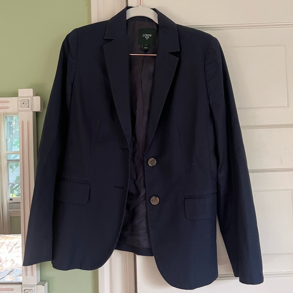 J. Crew Cotton Suit Blazer